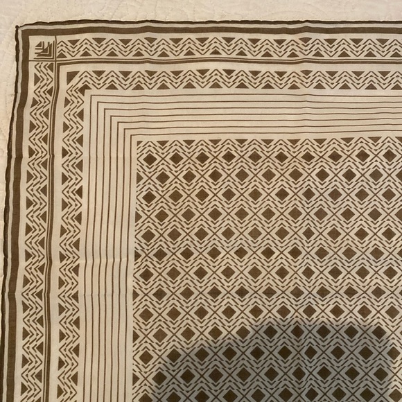 Vintage Christian Dior small square cotton scarf handkerchief - Picture 8 of 12